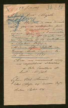 Expediente de Gabrielle Marthe Euphémie Lefèbvre Trannoy