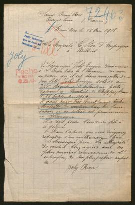 Expediente de Eugène Joly