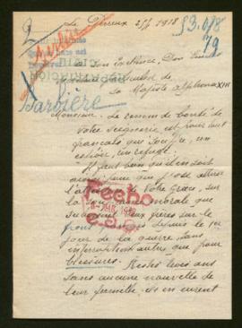 Expediente de Georgette Barbière y de Marthe Chabot