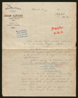 Expediente de Pierre Joseph Achard