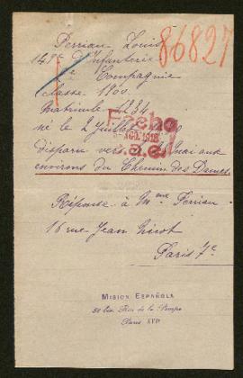Expediente de Louis Perriau
