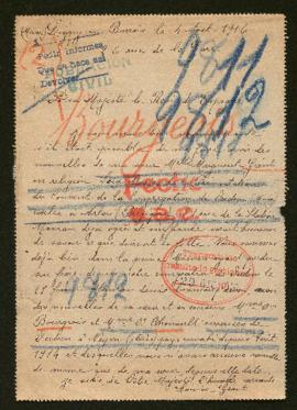 Expediente de Marie de la Présentation, madame veuve Bourgeois y madame veuve Thénault