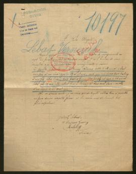 Expediente de las familias Lebas Bastien y Lebas Verneuil