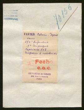 Expediente de Célestin Marie  Henri Favier