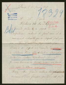 Expediente de madame veuve Blas