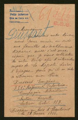 Expediente de Eugène Dussart