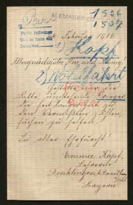 Expediente de Reinhold Kopf y Norbert Wohlfart