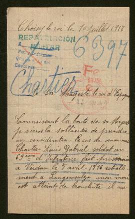 Expediente de Louis Gabriel Chartier