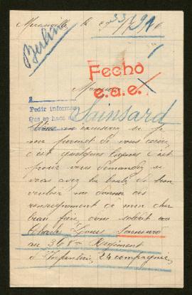 Expediente de Charles Louis Sainsard