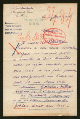 Expediente de Henri Gobréau Millot y Berthe Gobréau