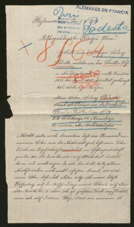 Expediente de Ludwig Podesta