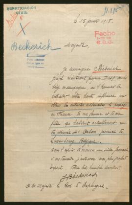 Expediente de la familia de Joseph Beckerich