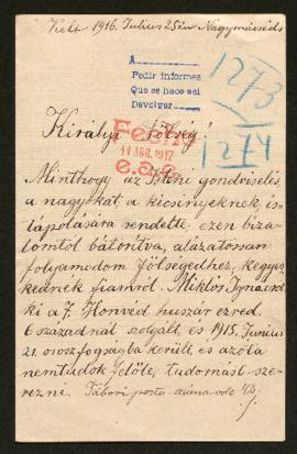 Expediente de Ignác Miklós y Wenczel Kamen