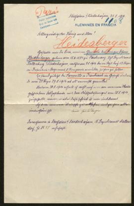 Expediente de Johann Heidesberger