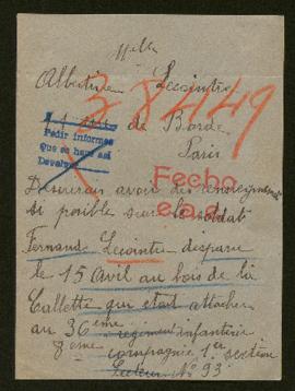 Expediente de Fernand Lecointre