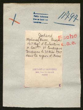 Expediente de Alphonse Pierre Prosper Godard