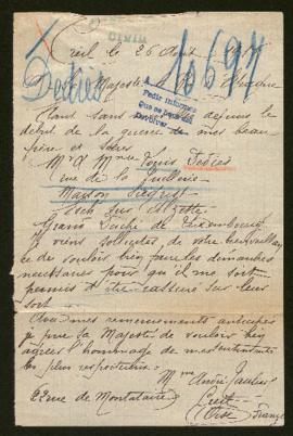 Expediente de Louis Dédies y esposa