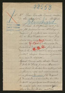 Expediente de Louis Fernand Blanchard
