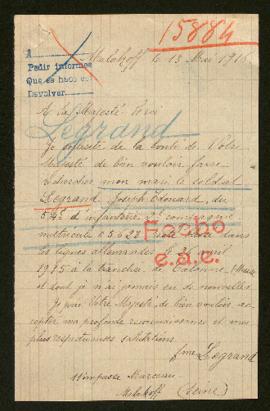 Expediente de Joseph Edouard Legrand