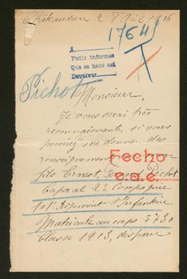 Expediente de Ernest Fernand Pichot