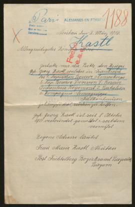 Expediente de Georg Kastl