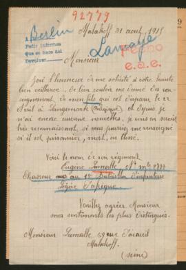 Expediente de Eugène Lamalle