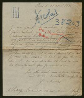 Expediente de Emile Nicolas