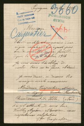 Expediente de Marie Carpentier