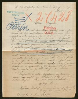 Expediente de madame Perrin Servault e hijos