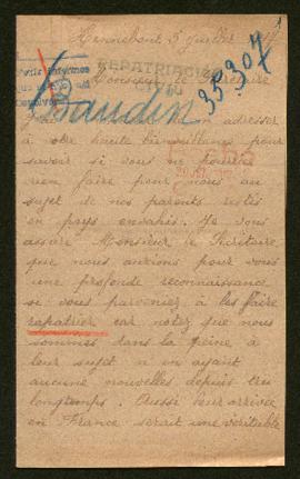 Expediente de la familia Baudin Brotonne