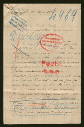 Expediente de madame Etienne Bouchery e hijos y la familia Blandeau Duhem