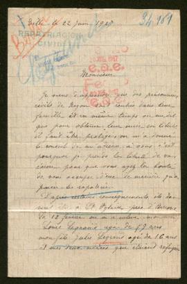 Expediente de la familia Legrand Coutart