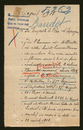 Expediente de Armand Baudet