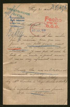 Expediente de la familia Bétry Vansteenkiste