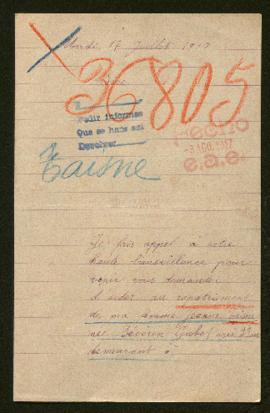 Expediente de Jeanne Taisne Sévérin Gabet