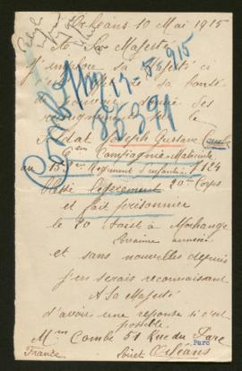 Expediente de Joseph Gustave Combe