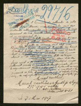 Expediente de la familia Darthois Simon