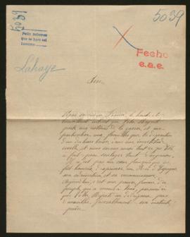 Expediente de Alcide Valéry Ferdinand Lahaye