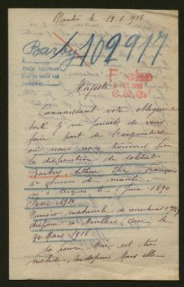 Expediente de Arthur Elie François Barbry