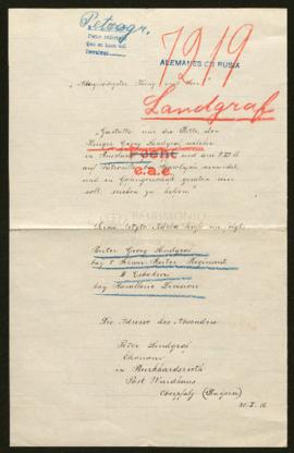 Expediente de Georg Landgraf