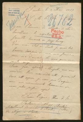 Expediente de madame Eugène Fassin