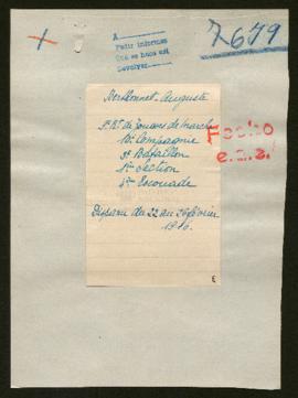 Expediente de Auguste Berhomet