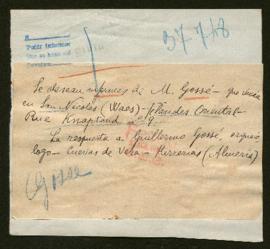 Expediente de M. Gossé