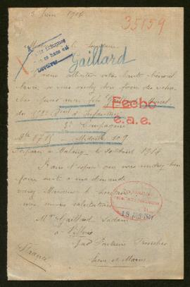 Expediente de Marcel Gaillard