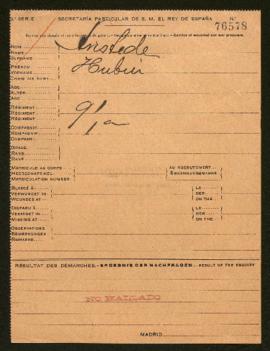 Expediente de Aristide Hubin