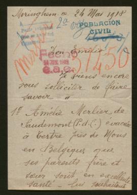 Expediente de Amélie Merlier y Charles Merlier