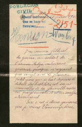 Expediente de la familia Henrion Wuisbecq