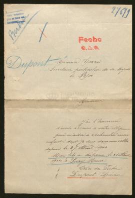 Expediente de Liévin Dupont