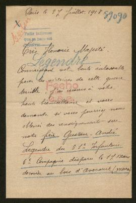 Expediente de Gustave André Legendre