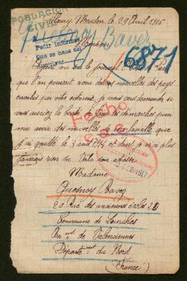 Expediente de madame Quesnoy Ravez